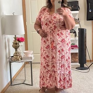 Target/Knox Rose high low floral plus size midi dress